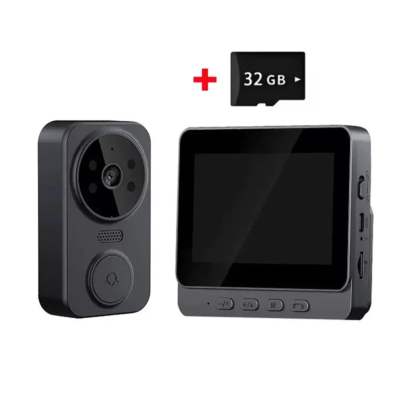 4.3 Inch WiFi Wireless Video Doorbell Two Way Video Intercom Outdoor HD Doorbell Camera Smart Home Security Visual Door Bell