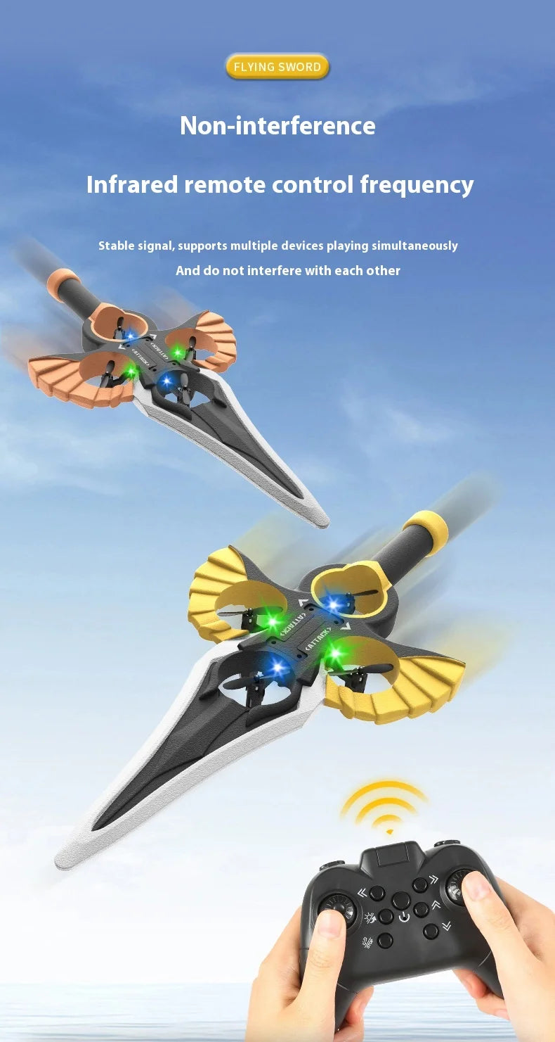 Gesture Controlled Flying Sword Drone with Remote Control Tidesmit