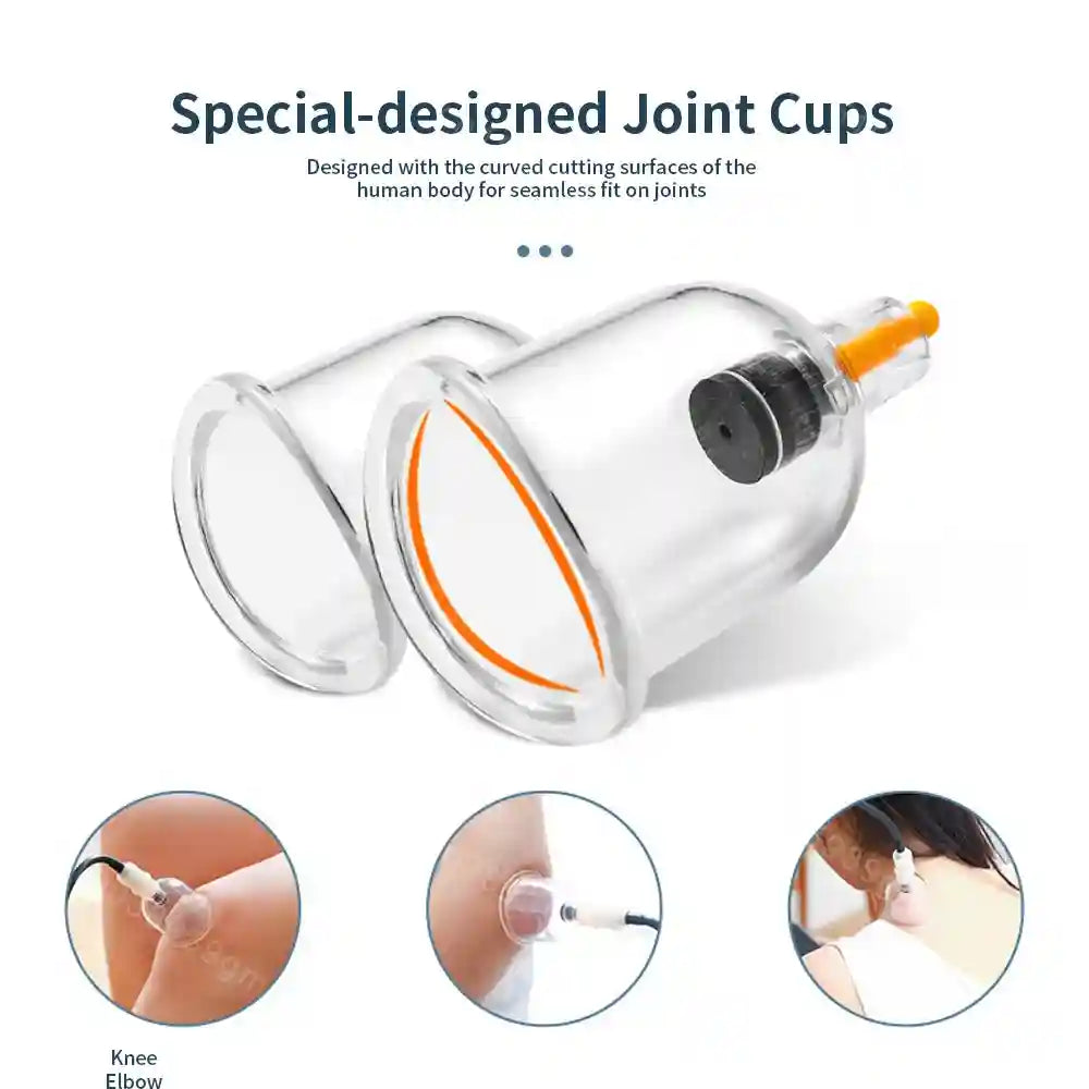 Vacuum Cupping Therapy Set - 12-Piece Professional Recovery Tool Relaxation Treatment Tidesmit