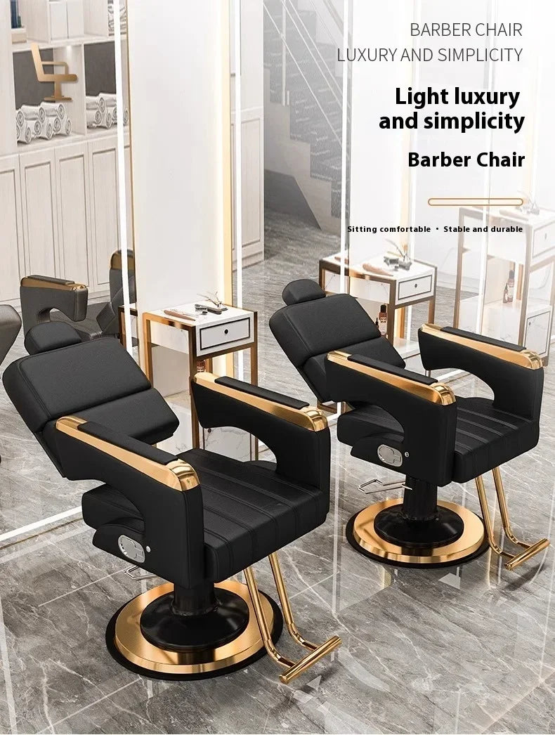 Barber Chair 360° Hydraulic Reclining Salon Station - Durable EU Design Massage Chairs Tidesmit