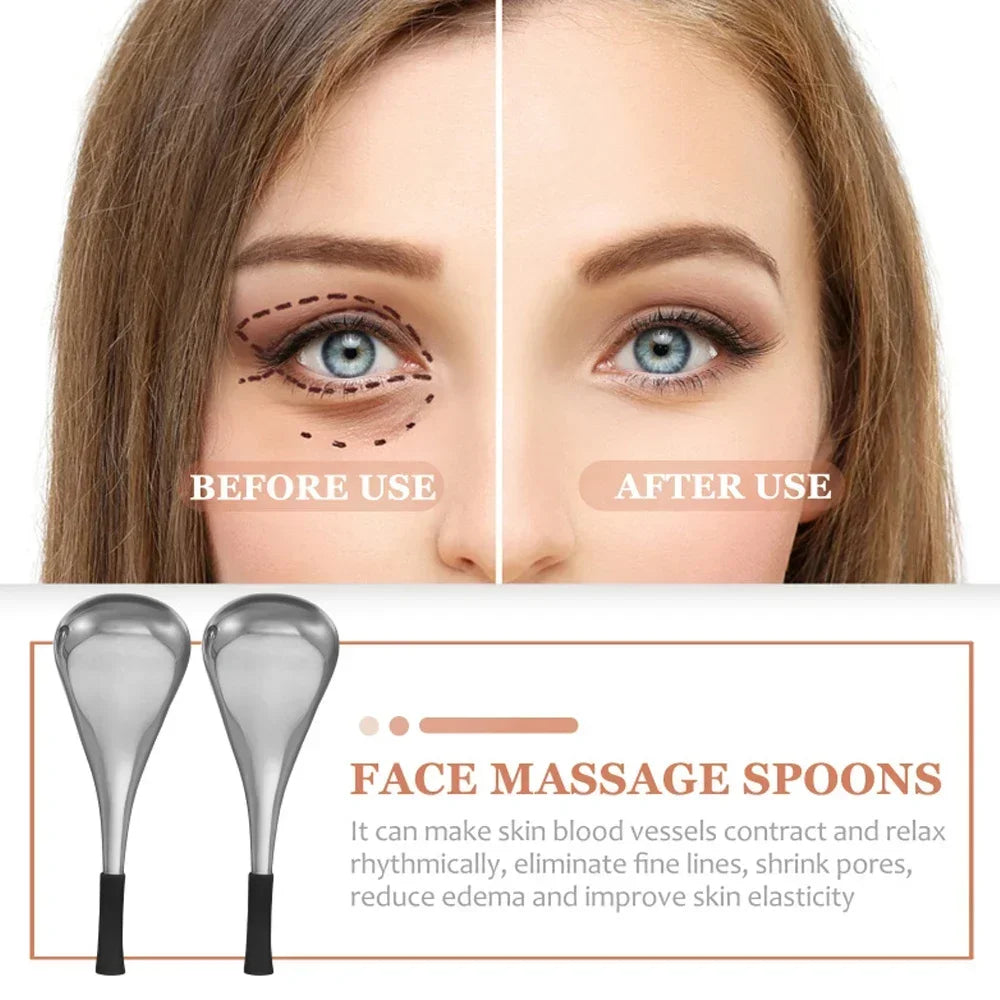 Ice Globes for Face: 2-Piece Stainless Steel Cryo Facial Massager Set Relaxation Treatment Tidesmit