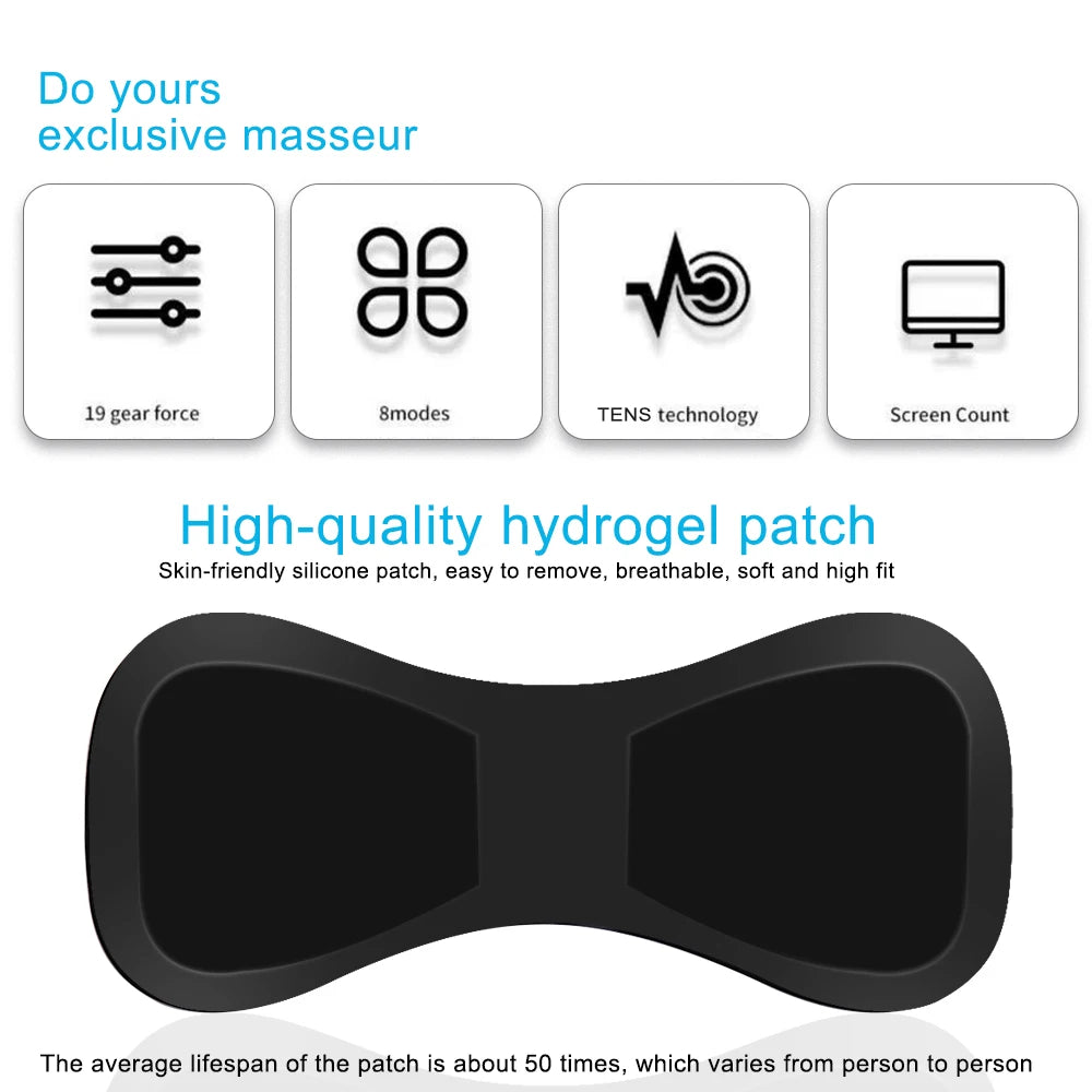 EMS Neck Massager - Portable TENS Pulse Pain Relief Patch for Muscles Body Shaping Massage Equipment Tidesmit