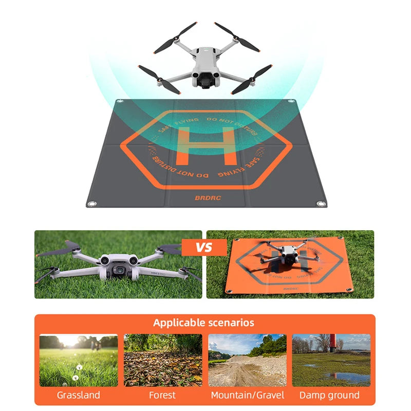 Foldable Drone Landing Pad for DJI - Waterproof 65cm Mat Tidesmit