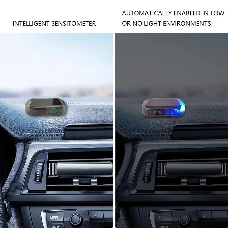 Solar Car Fake Security Light - Wireless LED Anti-Theft Warning System Tidesmit