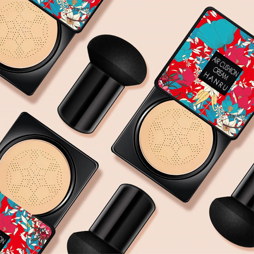 Tidesmit HANRU mushroom air cushion BB cream moisturising face makeup texture close-up for clear radiant complexion