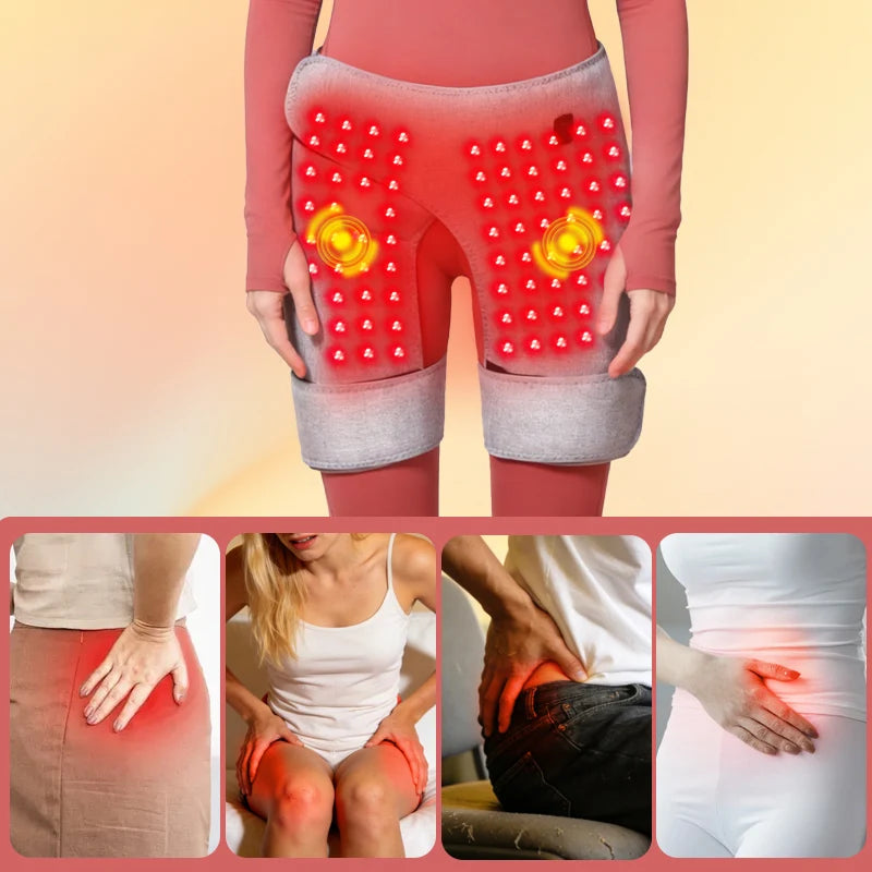 Red Light Therapy Hip Massager with Heat - Portable Wellness Tool Relaxation Treatment Tidesmit