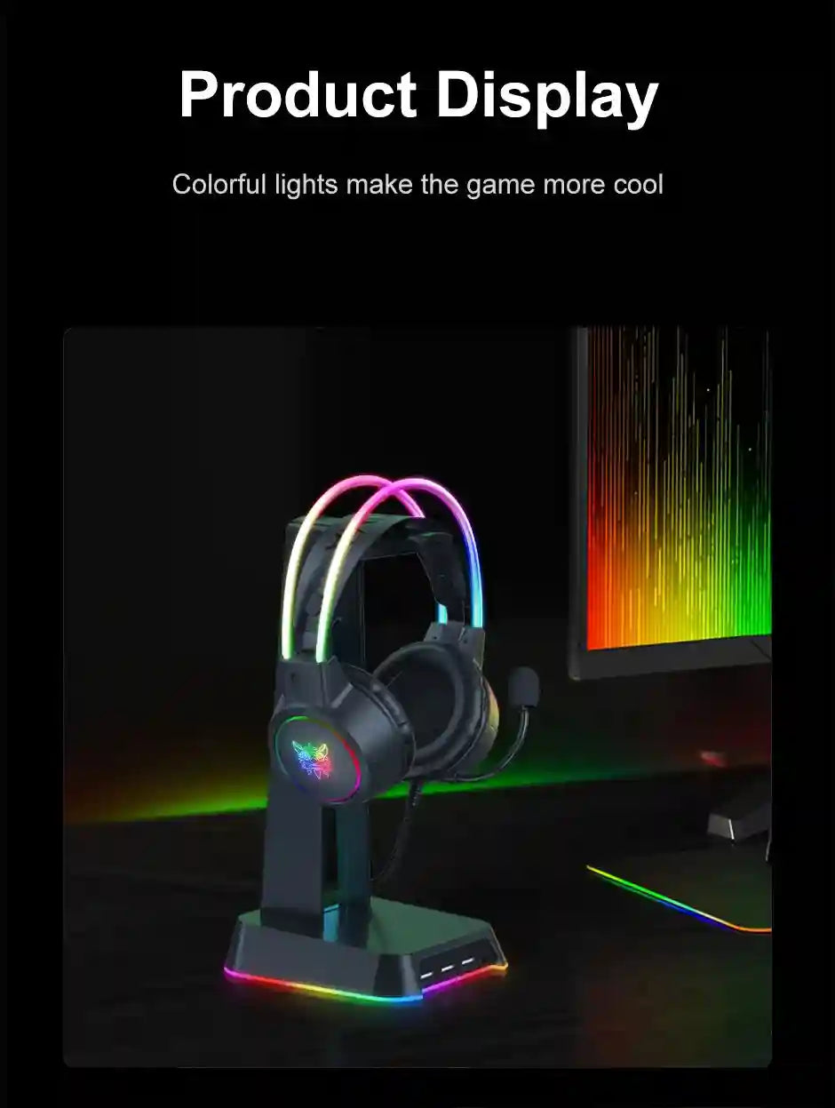 Pink Cat Ear Gaming Headset | Wireless Over-Ear Headphones with Mic Tidesmit