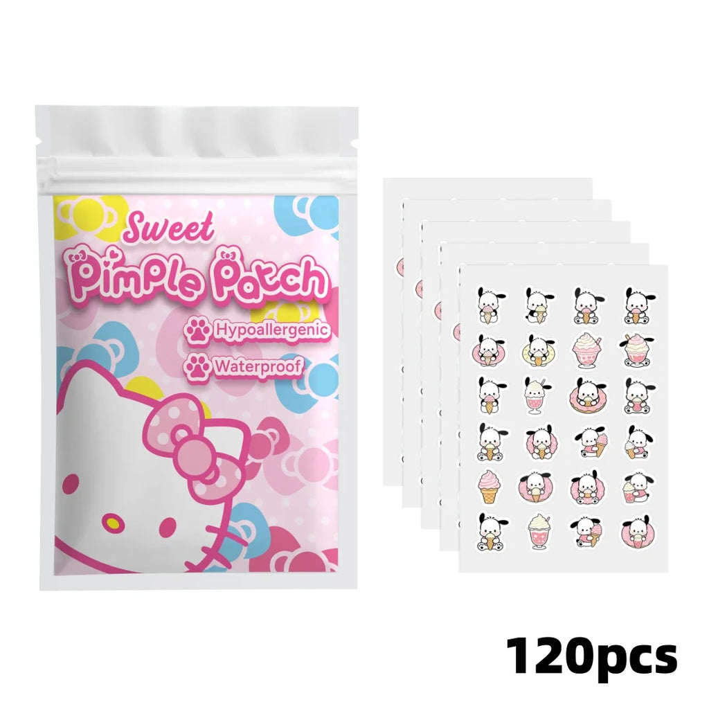 120PCS hello kitty Acne patches, facial acne patches, hydrogel acne removal patches, concealer