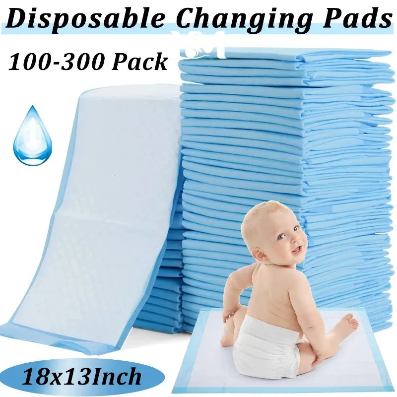 20-100Pcs Disposable Changing Pad High Absorbent Diaper Changing Pads Waterproof Leak Proof Baby Disposable Underpads for Baby