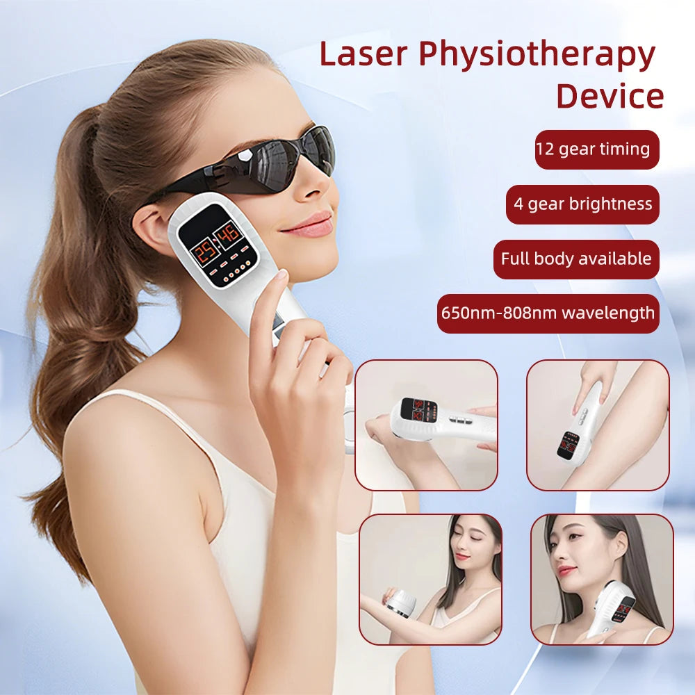 650nm+808nm Portable Face Body Red Light Infrared Beauty Device Skin Rejuvenation Muscle Joint Body Fatigue Relief Health Care