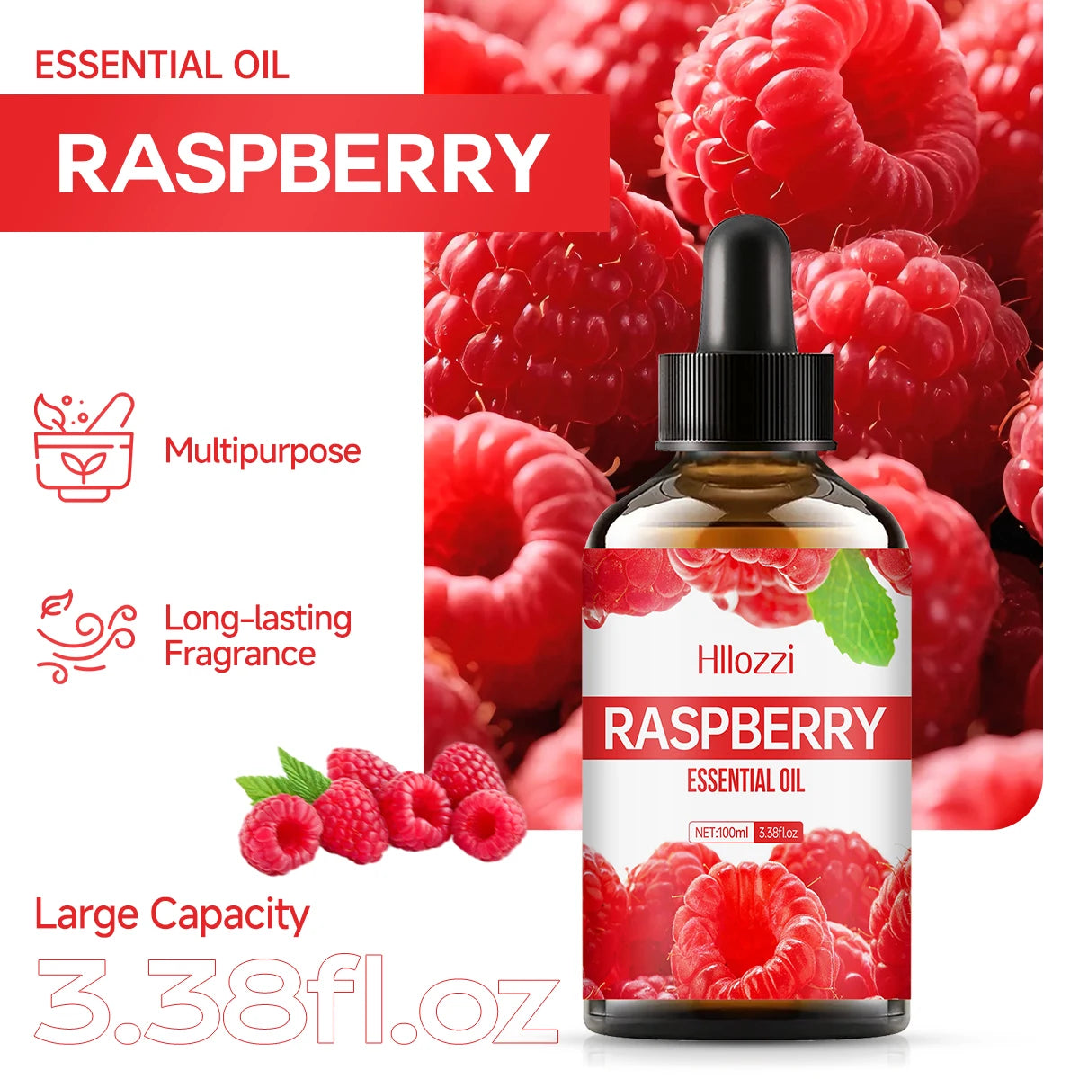 Raspberry essential oil is suitable for skin care, bath use, and diffusers and is suitable for all skin types.