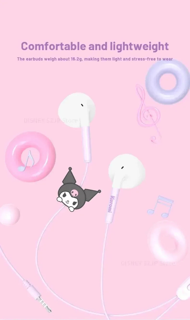 Sanrio Wired Earbuds Noise Isolating Audio Buds by Tidesmit - 4 Styles Tidesmit