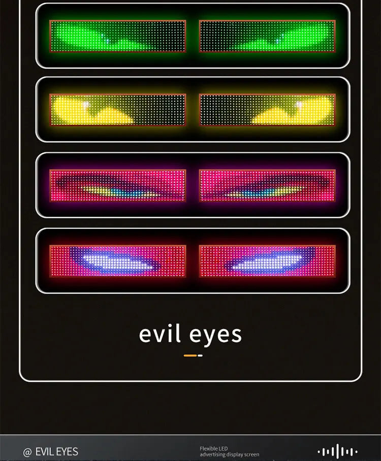 LED Pixel Panel Car Display 120x16.6cm - Programmable Scrolling Sign Tidesmit