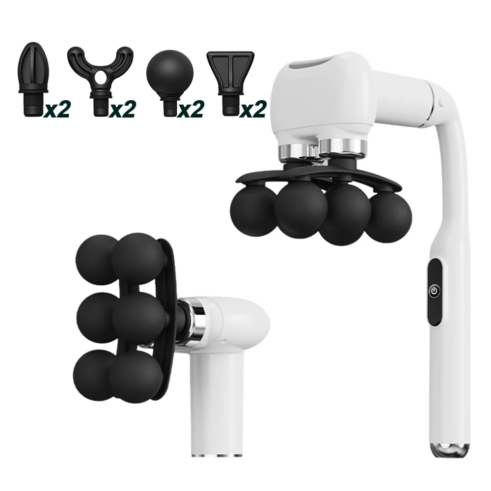 Fascia Massage Gun - 6-Head Deep Tissue Muscle Relief Device Back Massage Instrument Tidesmit