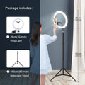 10 Inch LED Ring Light with Adjustable Tripod for Content Creation 26cm Light-160Tripod Tidesmit