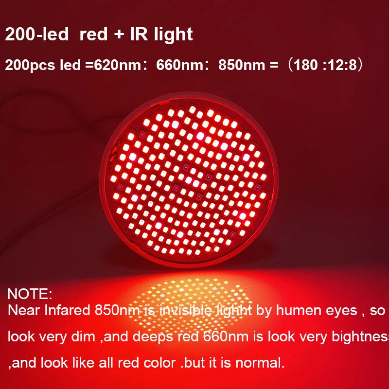 2023 620nm 660nm 850nm E27 Red led plant grow lamp bulb Anti Aging Deep Light IR Infrared Phototherap for Body Skin Pain