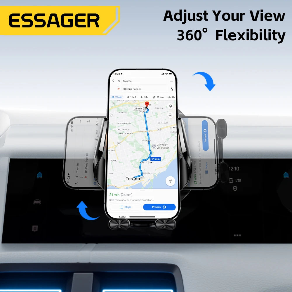 Magnetic Wireless Car Charger - MagSafe Compatible Fast Charging for iPhone Tidesmit