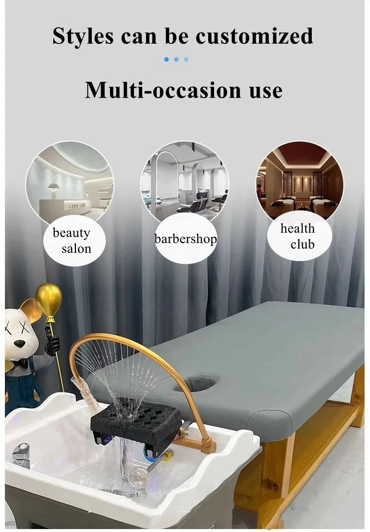 Japanese Head Spa Wash Basin Chair with Ceramic Sink - Tidesmit Massage Chairs Tidesmit