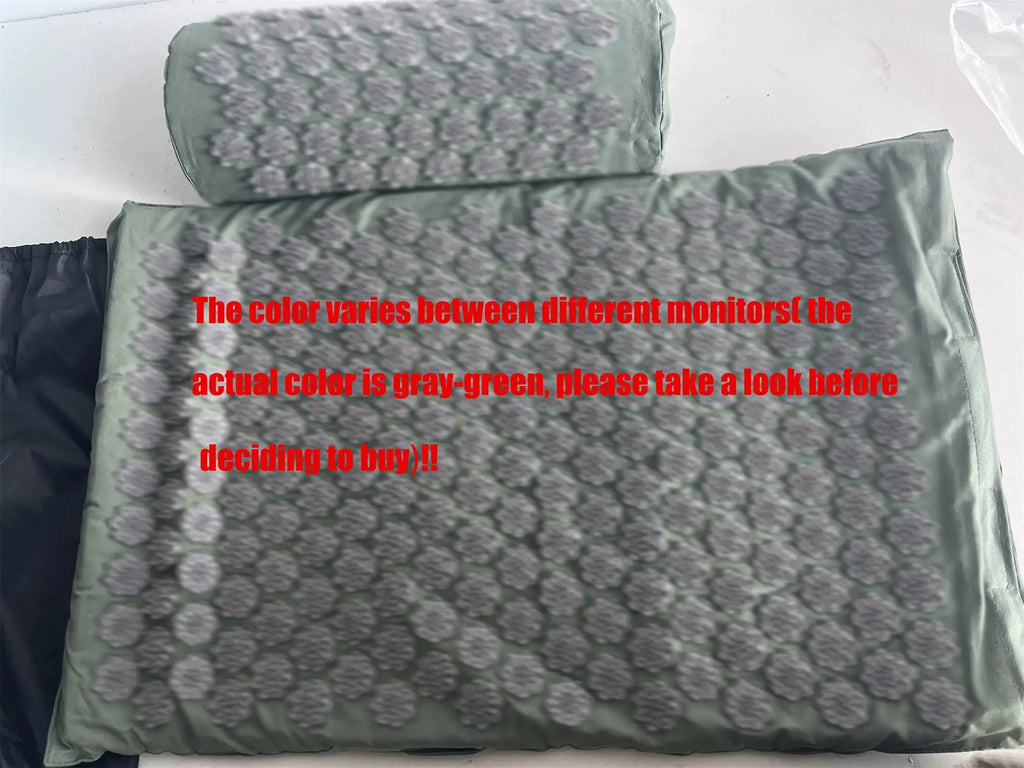 Acupressure Mat and Pillow Set for Muscle Relief - Tidesmit Back Massage Instrument Tidesmit