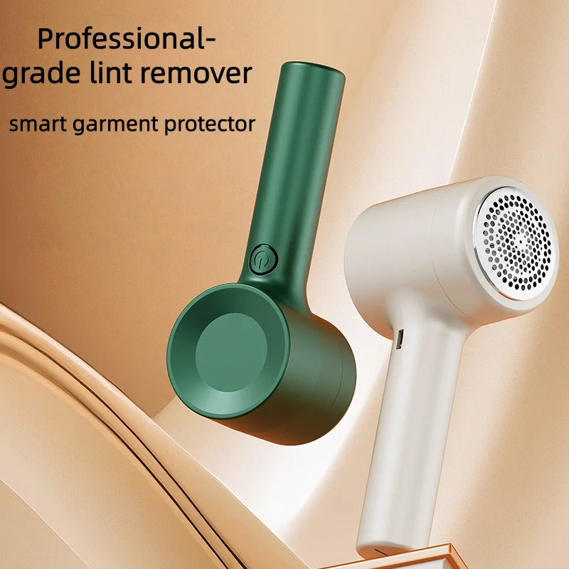Tidesmit rechargeable fabric shaver showing blade head for removing lint and hair balls from clothes and carpets