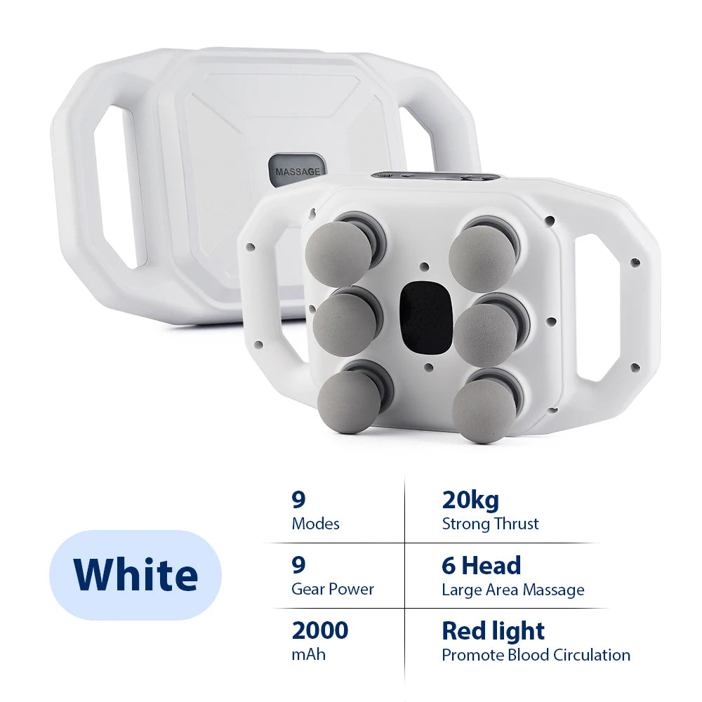 Deep Tissue Massage Gun with 66 Interchangeable Heads by Tidesmit Relaxation Treatment White 2 Tidesmit