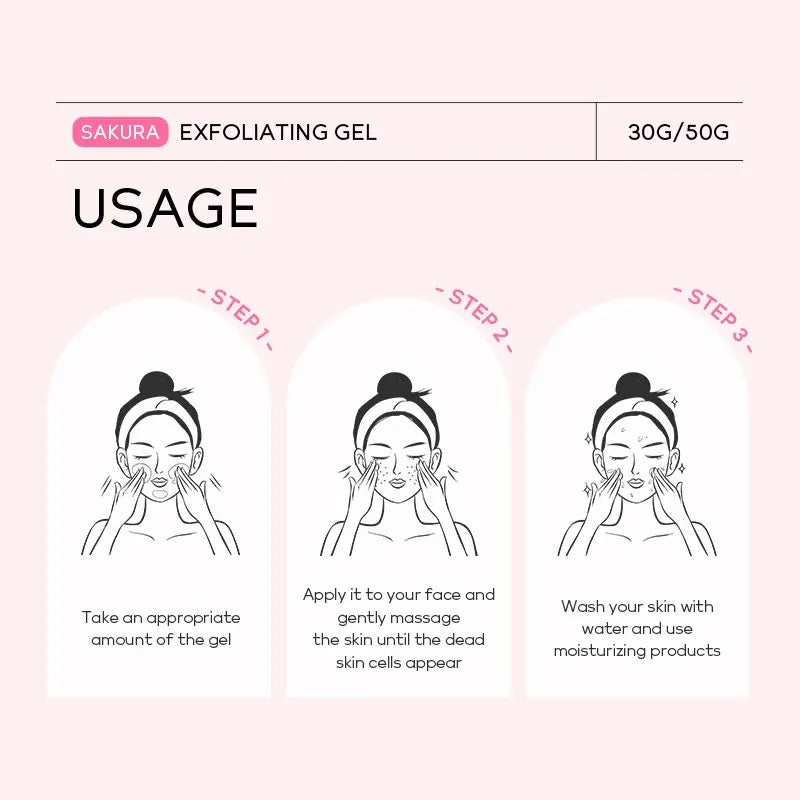Sakura Exfoliating Gel | Deep Cleansing Face & Body Scrub 30g Scrubs Treatments Tidesmit