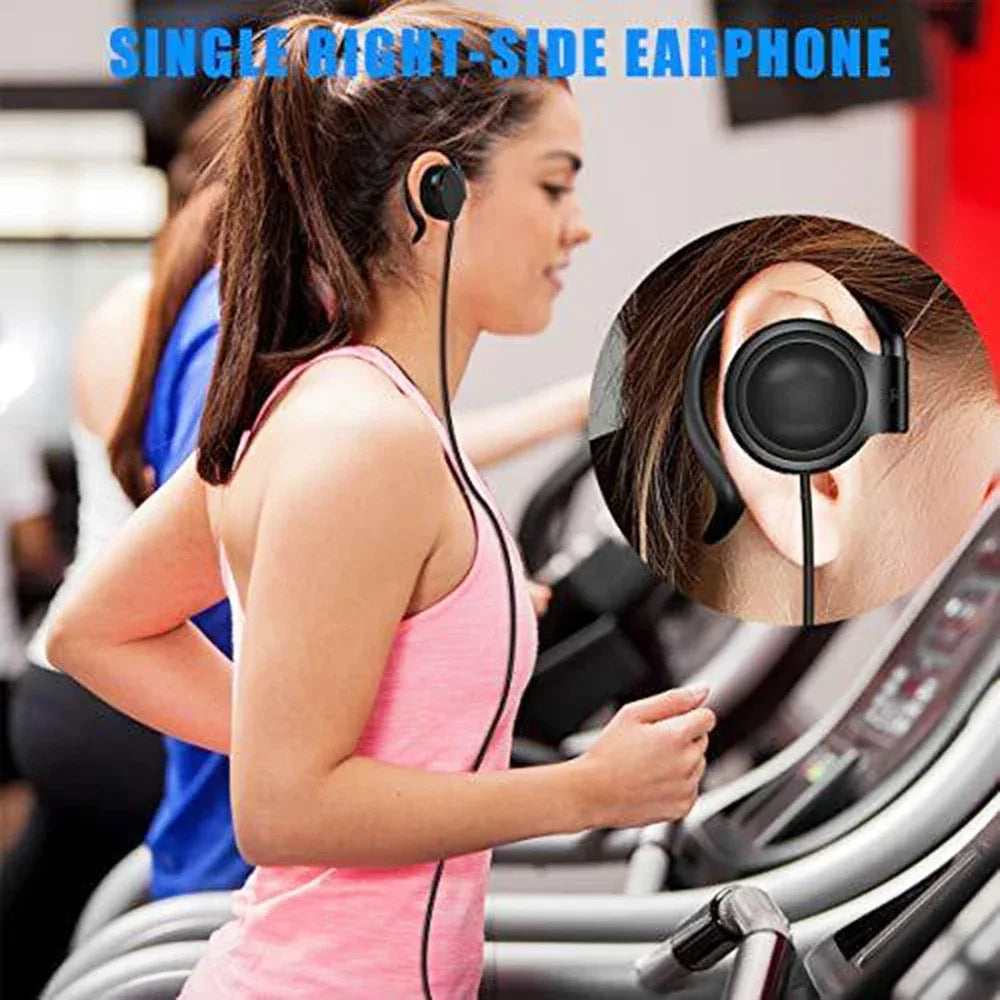 Wired 3.5mm Single Ear Headphones | Comfortable Hanging Fit | Tidesmit Tidesmit