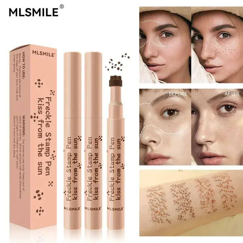 Tidesmit waterproof fake freckles pen for natural dot spots on face in detailed shade swatch