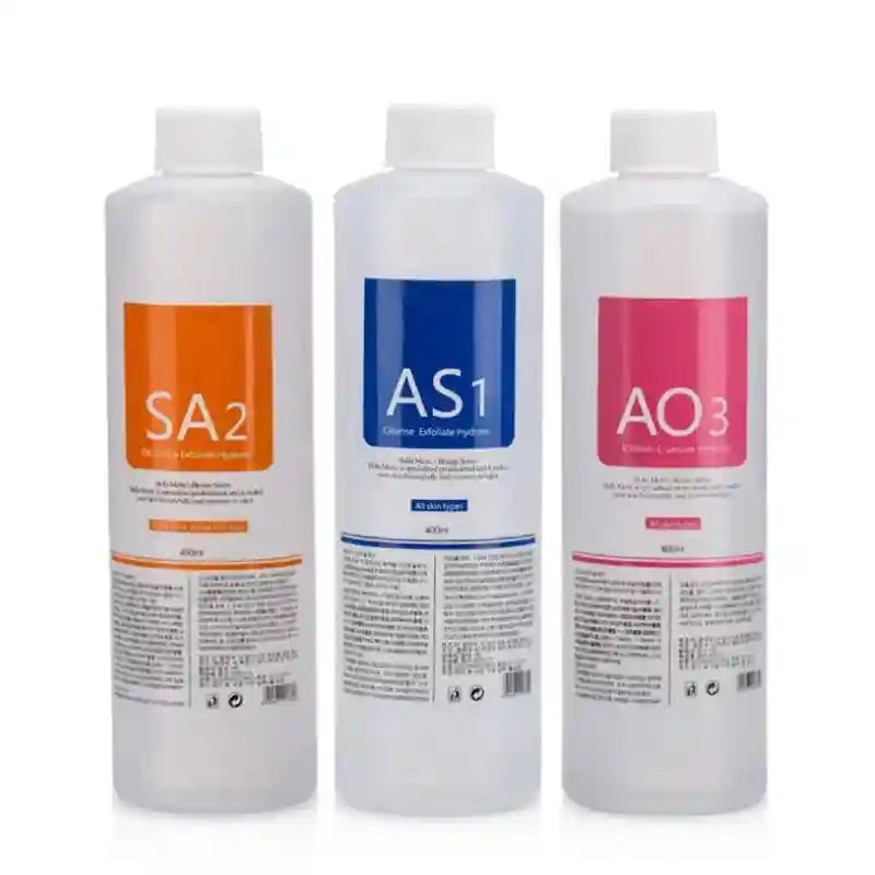 Hydra Facial Serum Kit: 3-Piece Deep Cleaning Aqua Peel Solution Scrubs Treatments Tidesmit