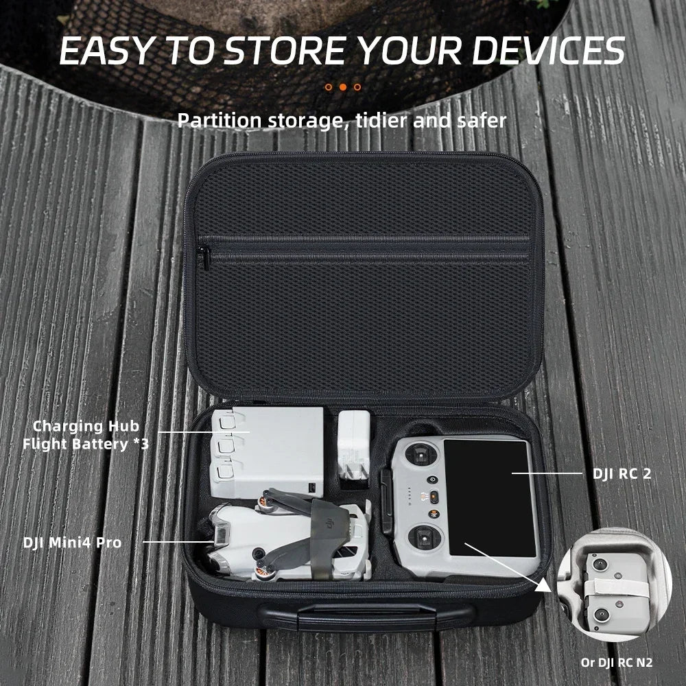 DJI Mini 4 Pro Hard Shell Waterproof Case - Durable Travel Protection Tidesmit
