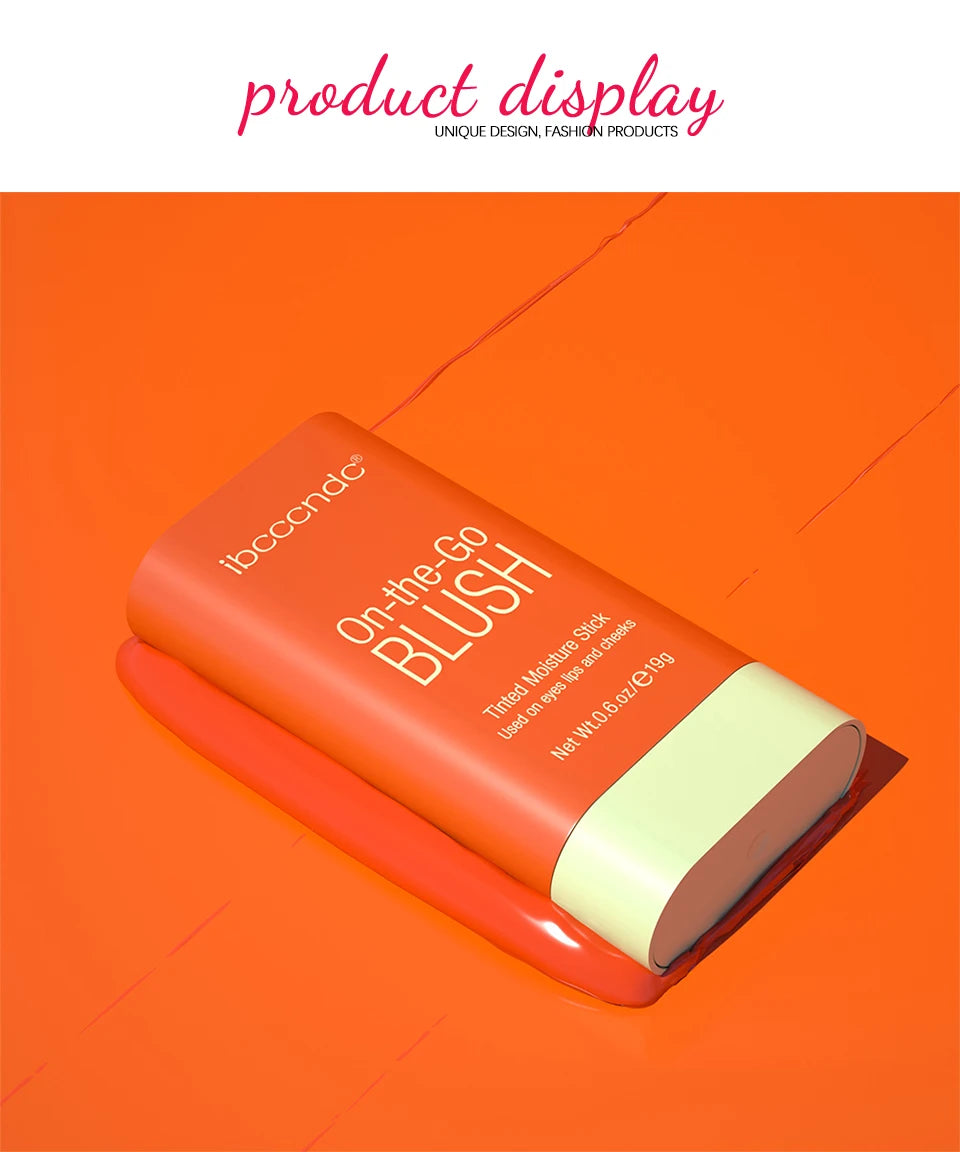 Tidesmit multi-functional blush stick shade swatch showing waterproof cream texture and high color payoff