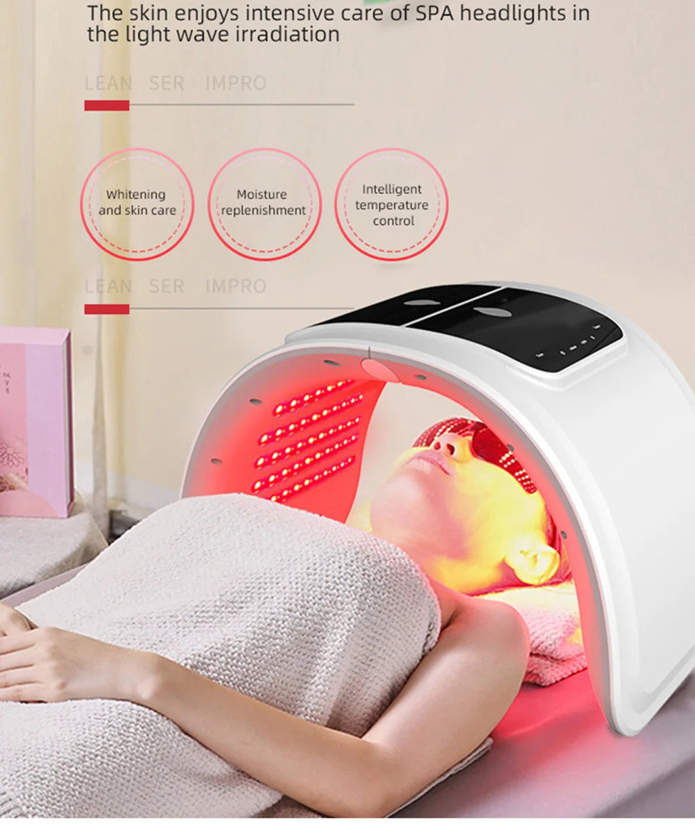 NEW Light Therapy PDT LED Mask 7 Colors LED Facial Mask Nano Spray  For  Skin Rejuvenation Anti Wrinkle Face Body Beauty Machine