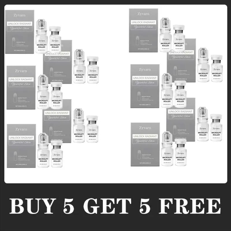 Zyvarn micro infusion serum kit with 0.25mm needles and beauty rollers for radiant, flawless home facial skincare.