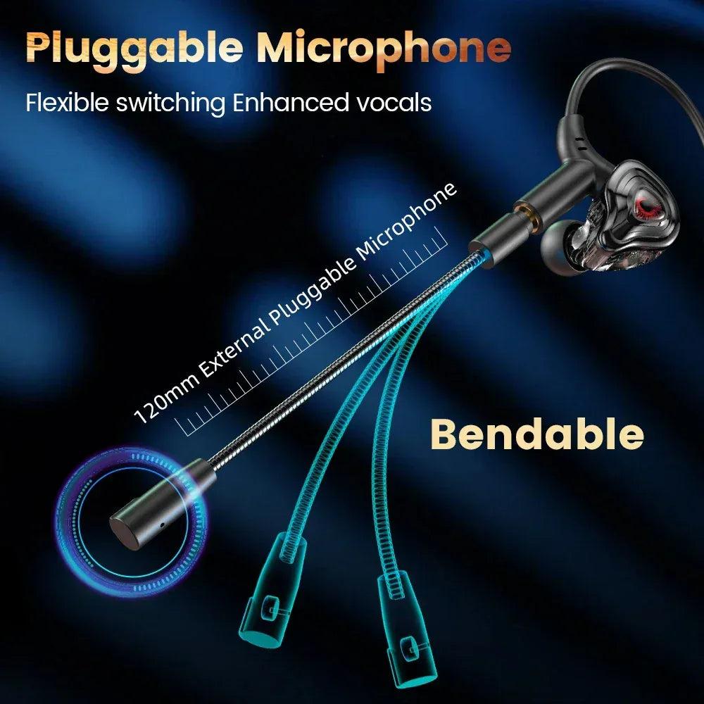 Wired In-Ear Headphones with Dual Microphone - Tidesmit 90° Elbow Tidesmit