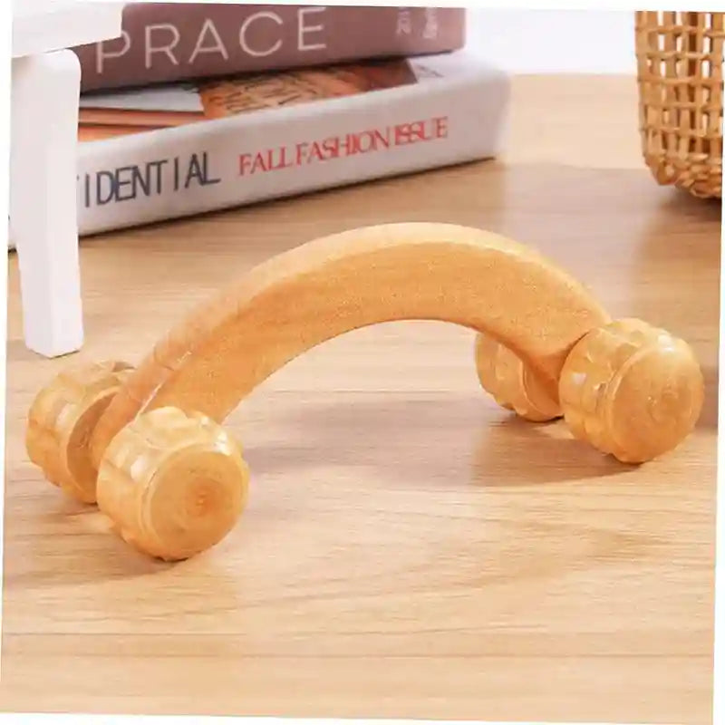 Wooden Massage Roller for Deep Tissue Muscle Relief - Log Color Massage Roller Tidesmit
