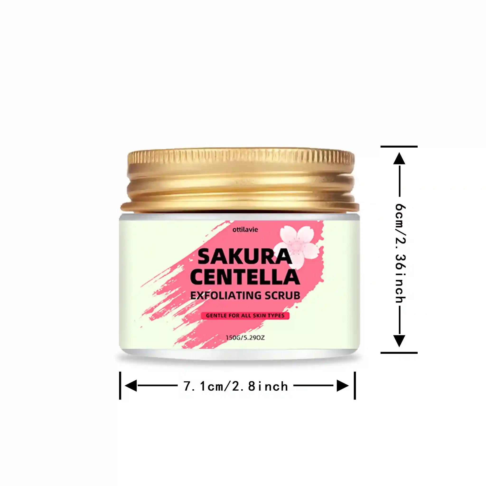 Sakura Centella Exfoliating Scrub 100g-150g - Natural Skin Treatment Scrubs Treatments Tidesmit