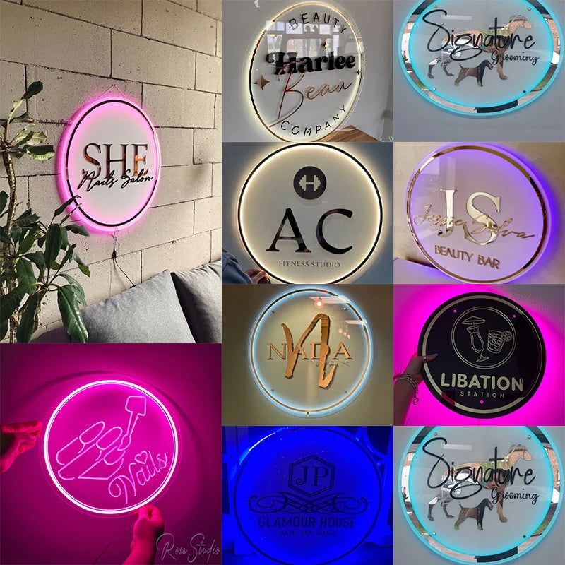 Custom Business Logo Neon Sign | Personalized LED Wall Decor for Offices Tidesmit