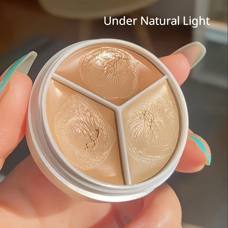 Tidesmit 3-color concealer palette for even skin tone and blemish coverage facial makeup texture close-up
