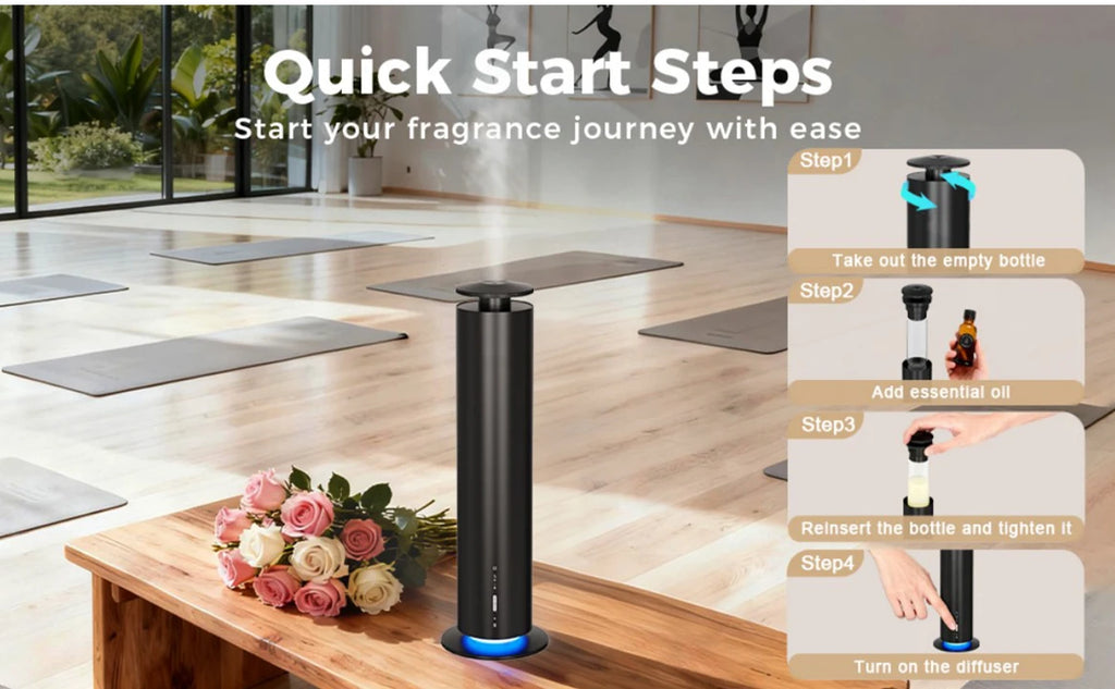 Room Waterless Scent Diffuser Black Remote Scent Diffuser Home Silver Ambient Lighting Gold Hotel Series APP Air Diffuser 200㎡