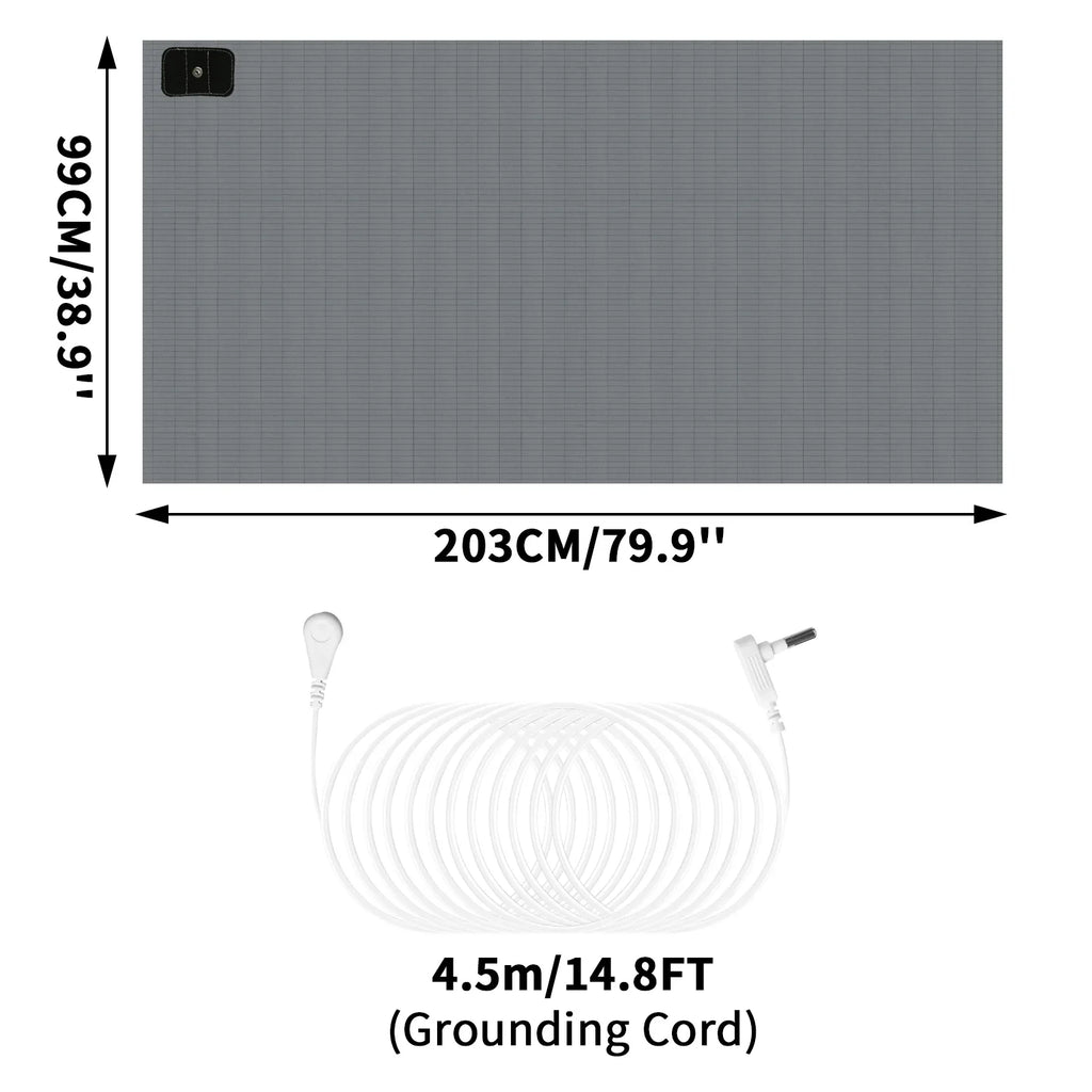6 Size Grounding Mat Soft PU Pad for Improves Sleep Enhanced Circulation Reduces Pain Home Yoga Foot Mat Table Desk Rug