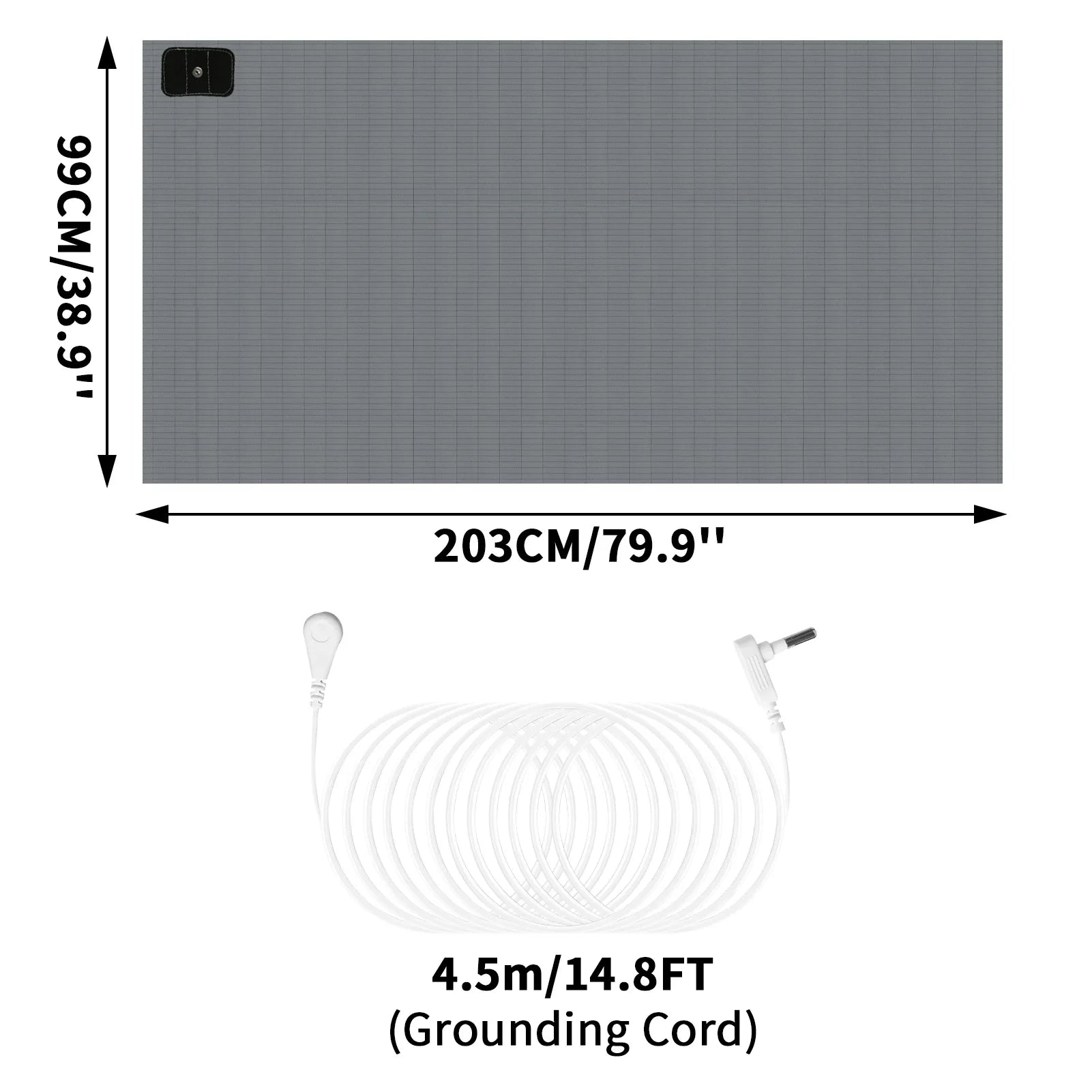 6 Size Grounding Mat Soft PU Pad for Improves Sleep Enhanced Circulation Reduces Pain Home Yoga Foot Mat Table Desk Rug