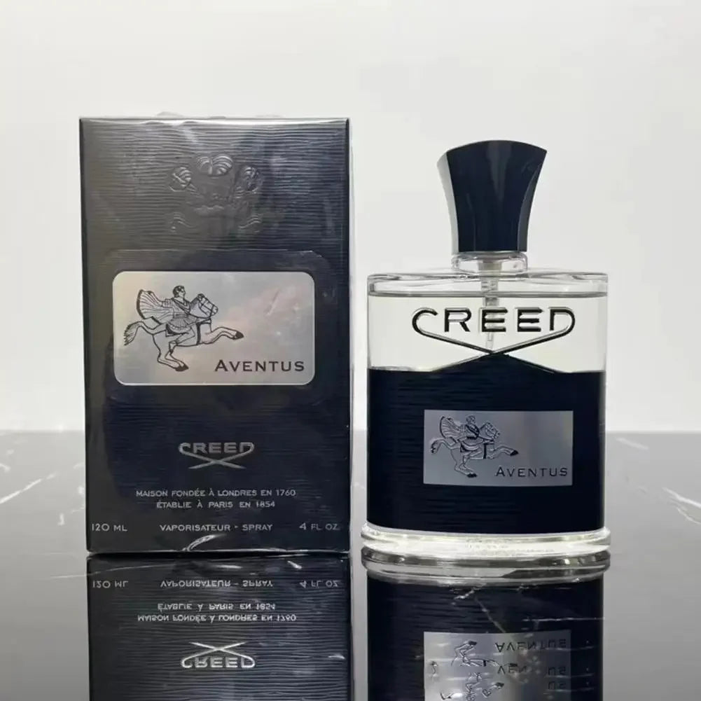 Creed Aventus Eau de Parfum, 120ml spray in classic glass bottle, iconic men's luxury unisex fragrance.
