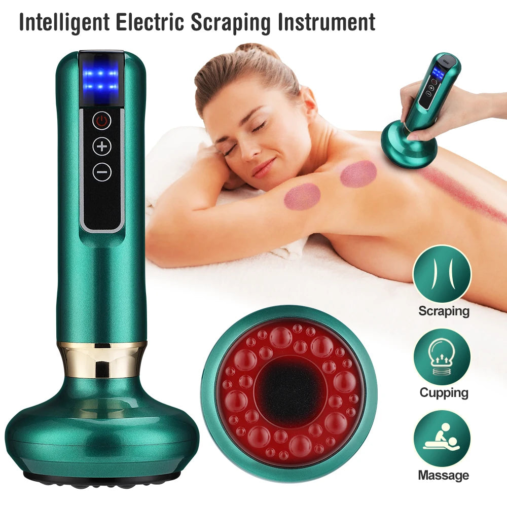 Electric Cupping Massager with Infrared Heat - 12 Gear Muscle Relief Body Shaping Massage Equipment Tidesmit
