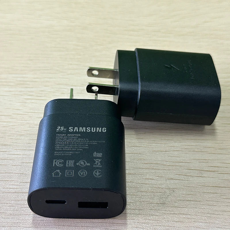 Samsung 25W USB-C Fast Charger Adapter - EU & US Plug Options Tidesmit