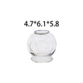 Durable extra thick glass fire cupping therapy cup for professional or home use with dimensions 4.7 x 6.1 x 5.8 cm.