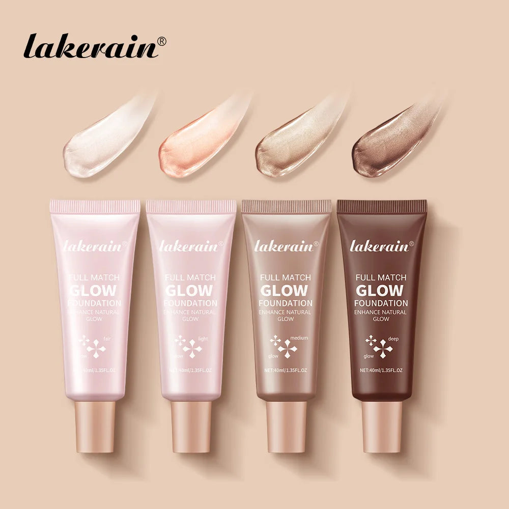 Tidesmit Glowing Foundation liquid highlighter texture close-up for a natural moisturizing face makeup base