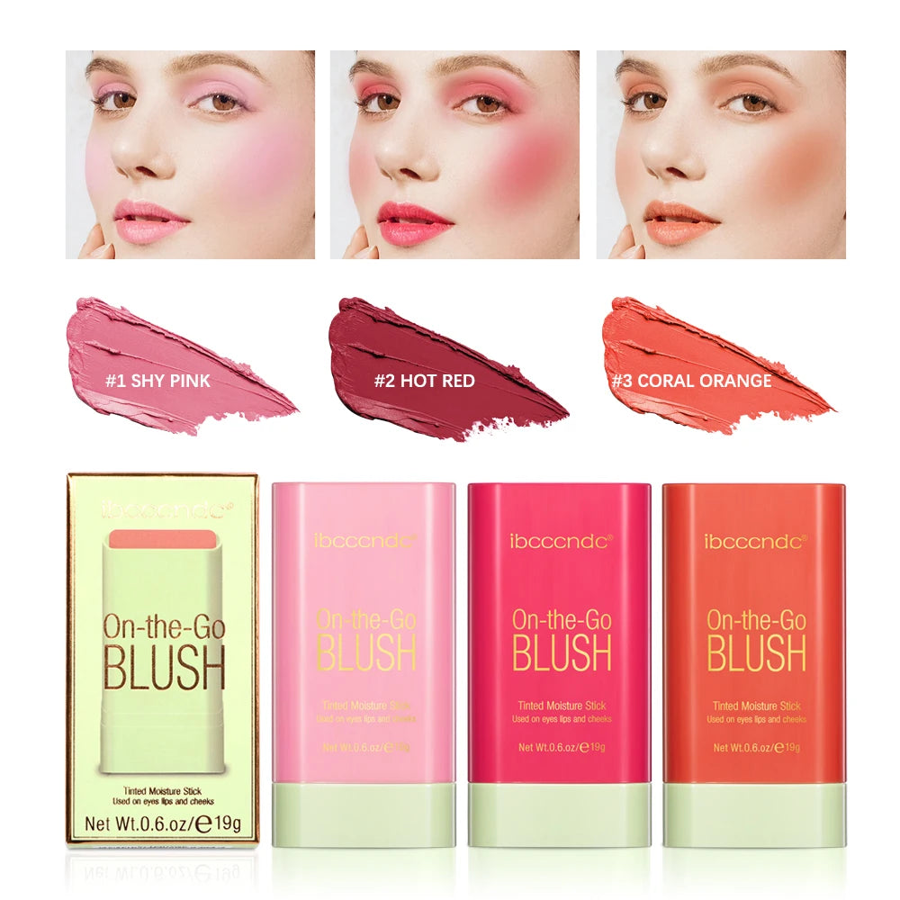 Tidesmit multi-functional blush stick shade swatch showing waterproof cream texture and high color rendering