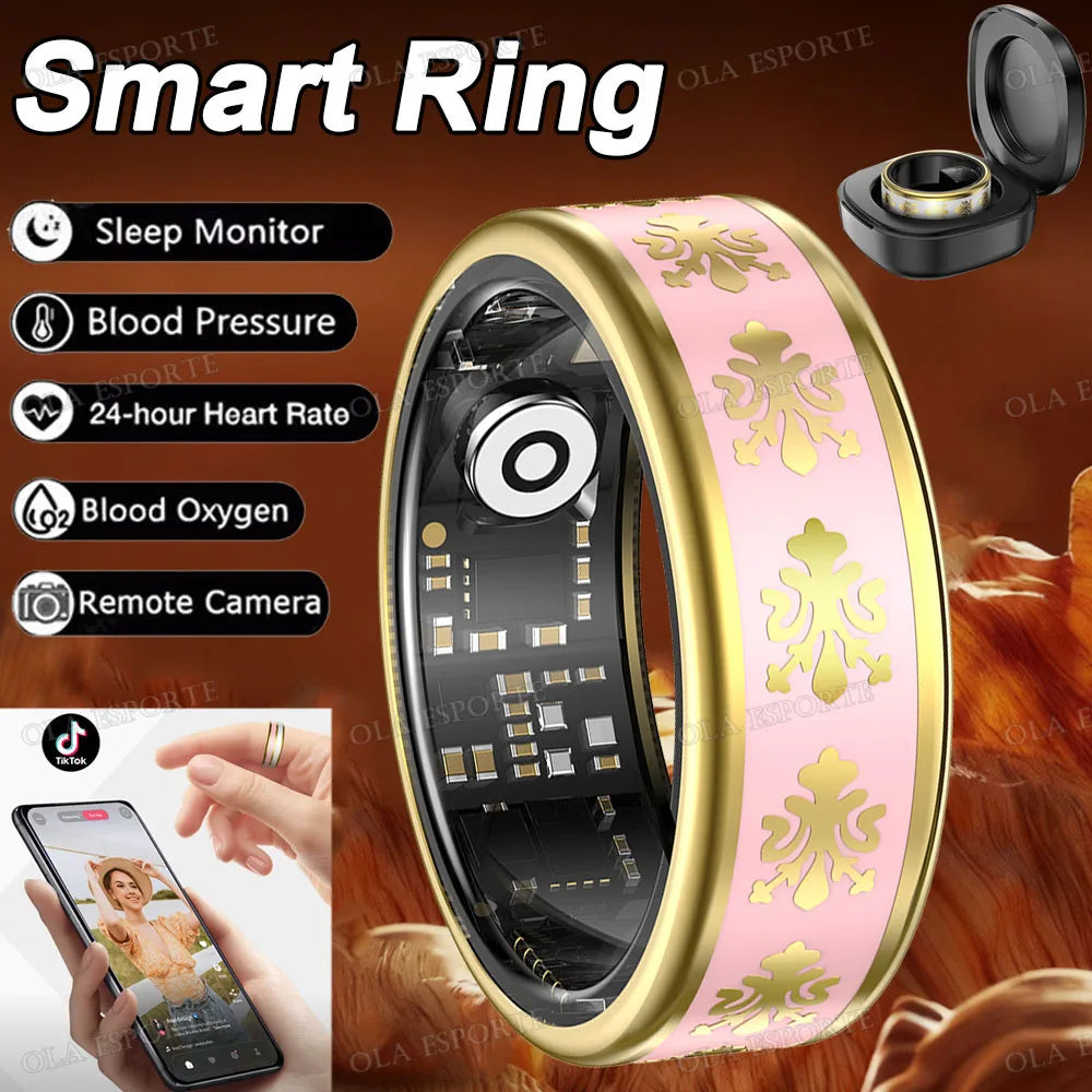 Bluetooth Smart Ring Men Women Heart Rate Blood Oxygen Health Monitor Gesture Control Waterproof Sports Various styles Smartring