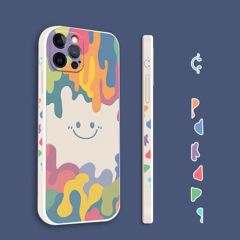 Samsung Galaxy Silicone Flower Case - Shock-Absorbing Square Cover 8 Tidesmit