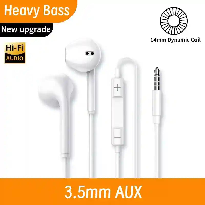 Wired USB C Headphones with HD Mic - Noise Cancelling Earbuds A222-3.5MM Tidesmit